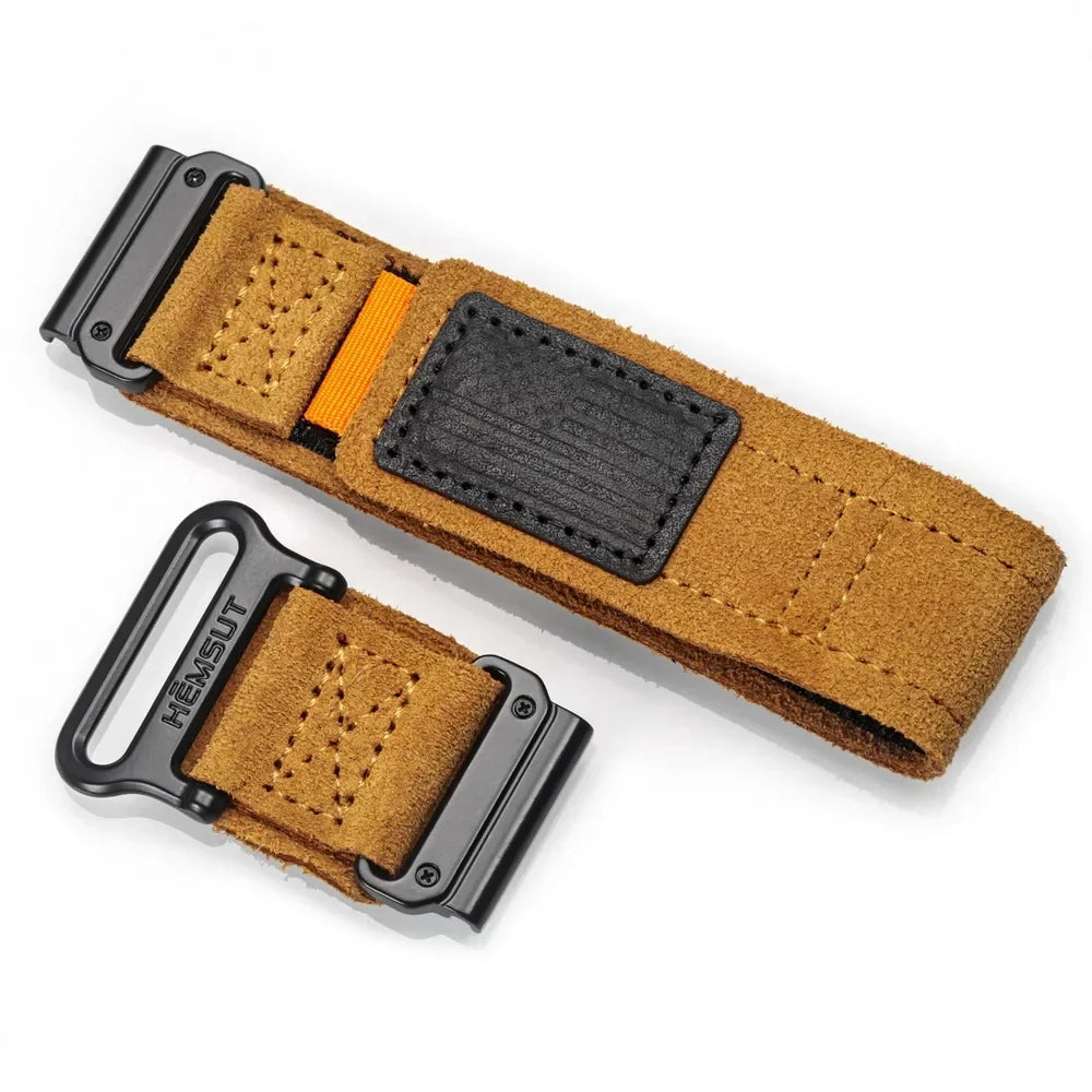 Garmin QuickFit Leather Hook-and-Loop Band in Tan