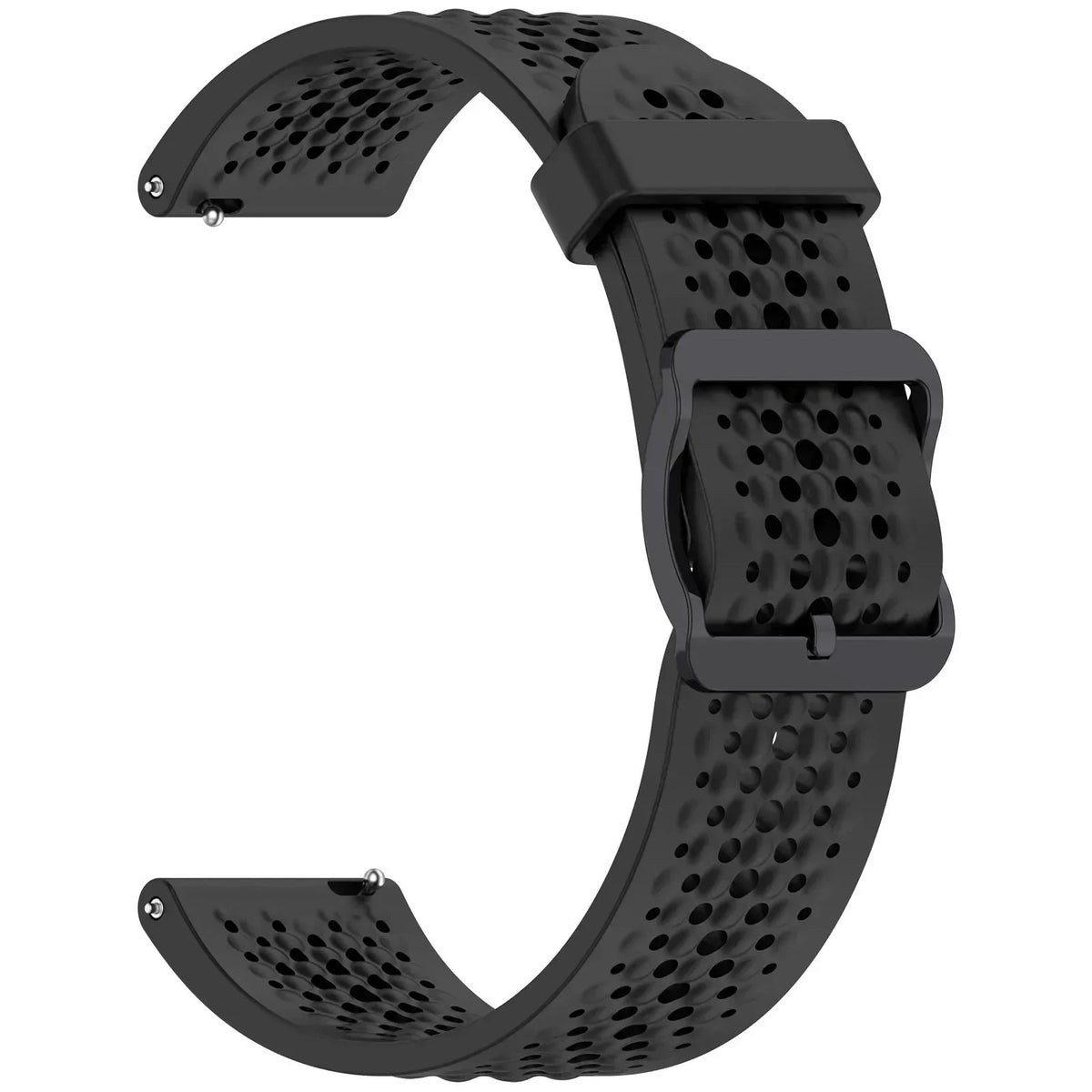 Perforated Silicone Buckle Band for Polar – Black