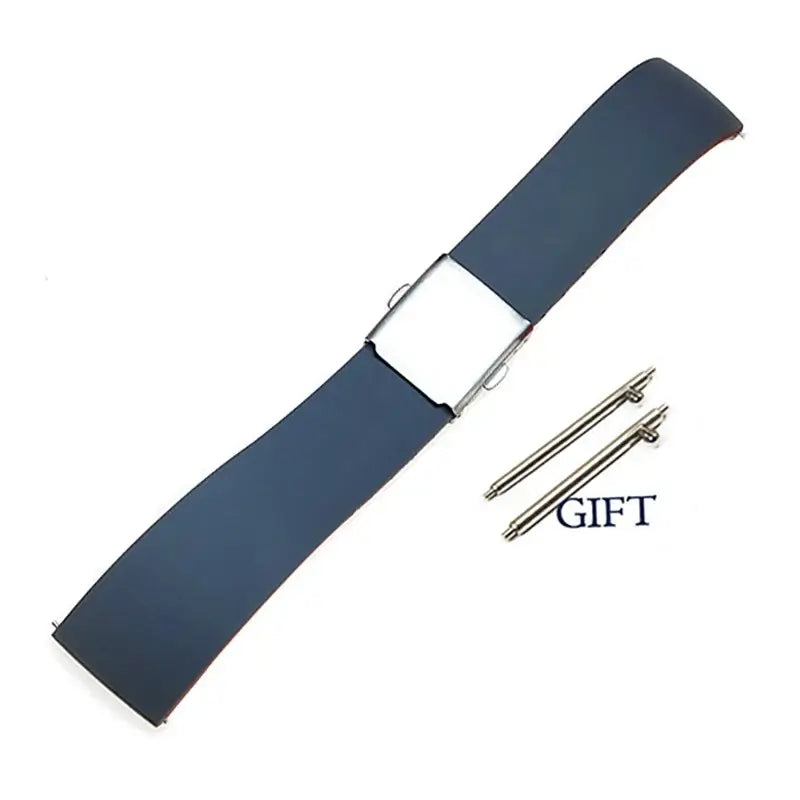 Silicone Suunto watch band in navy blue with quick-release pins, perfect for gifts and everyday wear.