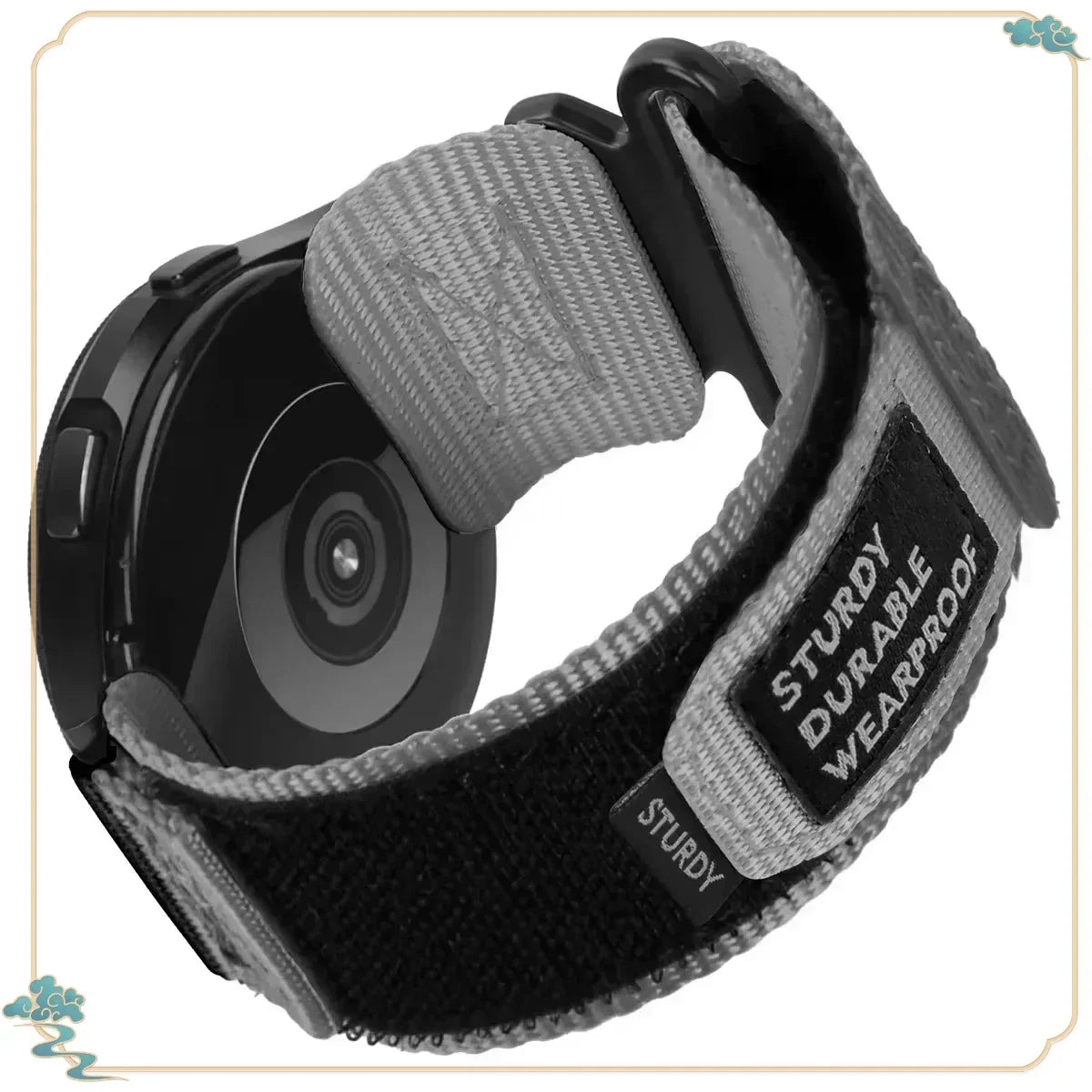 Polar Nylon Hook-and-Loop Band in Solid and Camo Colors — Gray
