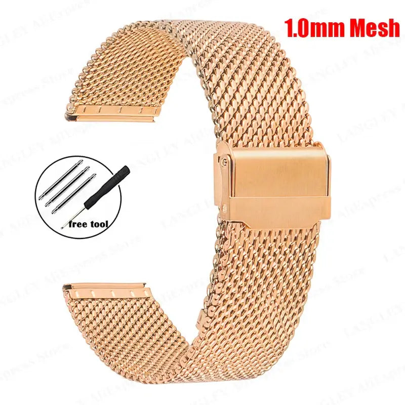 Suunto Milanese Mesh Band with Adjustable Clasp - Rose Gold 1.0mm mesh