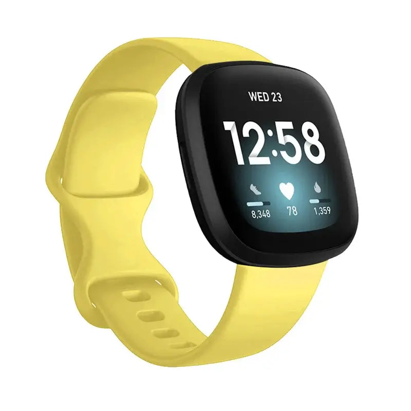 Fitbit Versa & Sense Silicone Double-Loop Band - Light Yellow