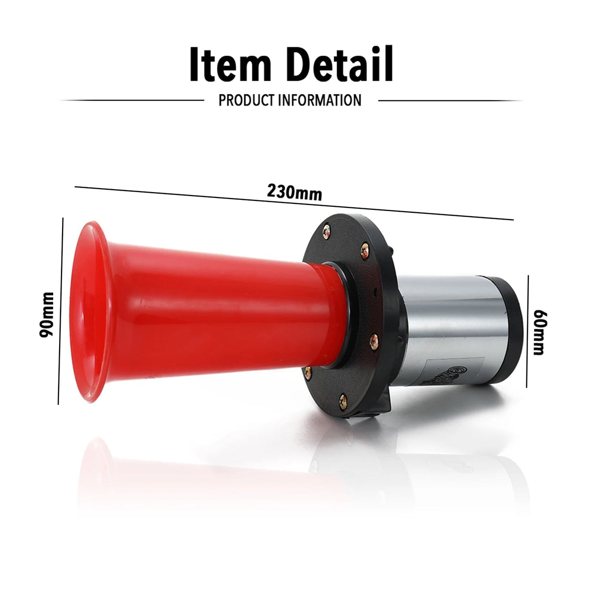 Ahooga golf cart horn dimensions