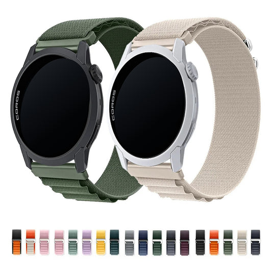 Alpine-style nylon bands with color previews for COROS – BandsCo Straps