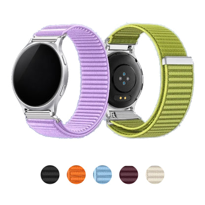 Ribbed Nylon Sport Loop Band for Motorola Moto — Lavender and lime bands with additional color previews