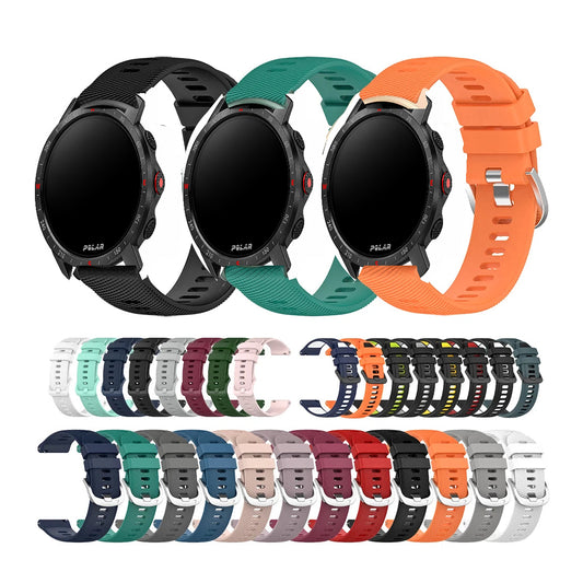 Polar Textured Silicone Band with Color and Buckle Options — Color and buckle selection