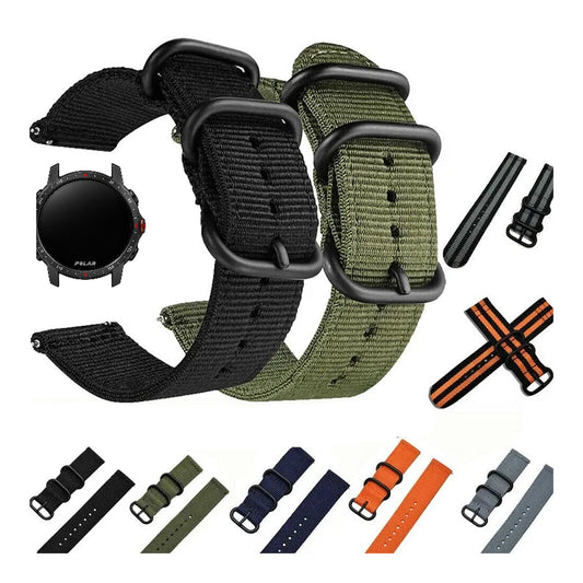 Polar Nylon Band with Metal Keepers — Color and pattern selection