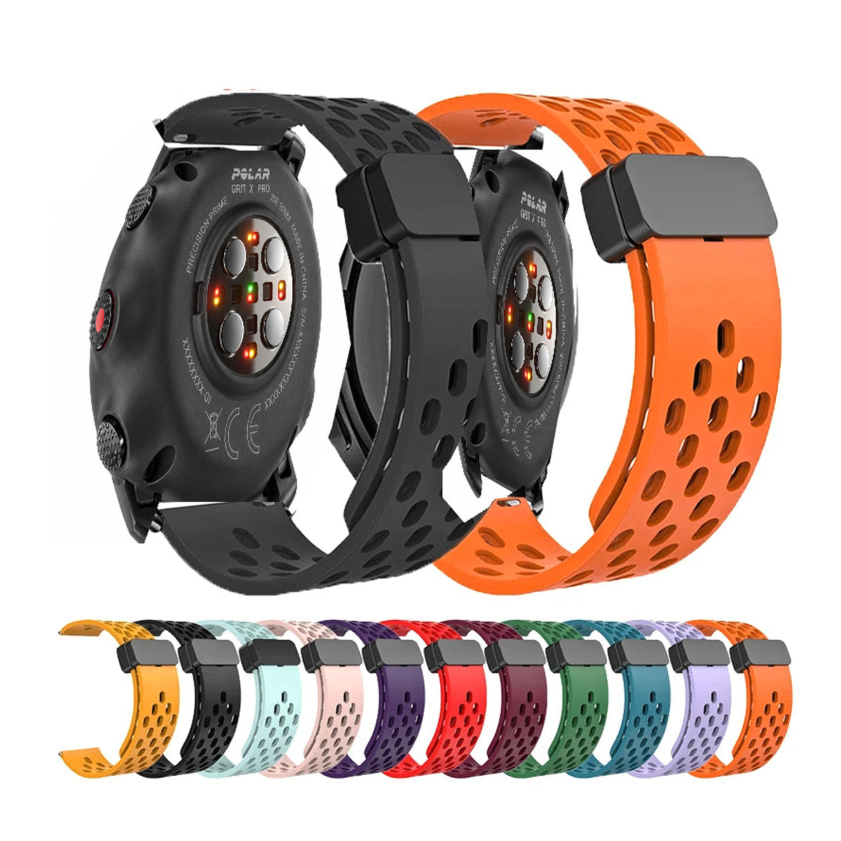 Polar Perforated Silicone Band with Magnetic Clasp — Color selection