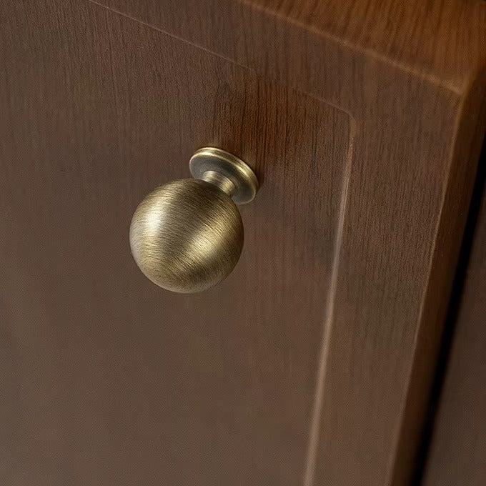 Classic ball solid brass cabinet knob in antique brass