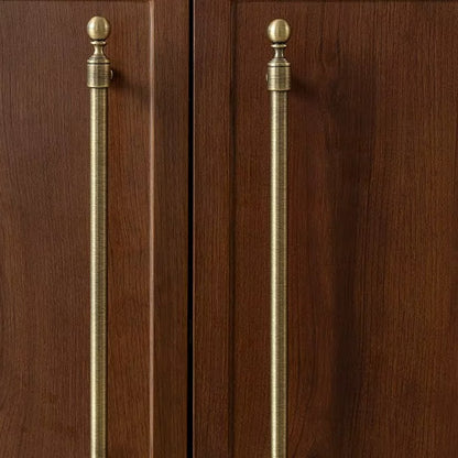 Classic ball solid brass cabinet pull in antique brass