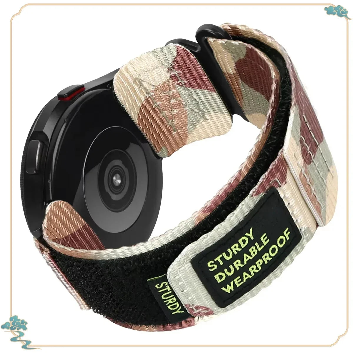 COROS Nylon Hook-and-Loop Band in Solid and Camo Colors – Desert Camo