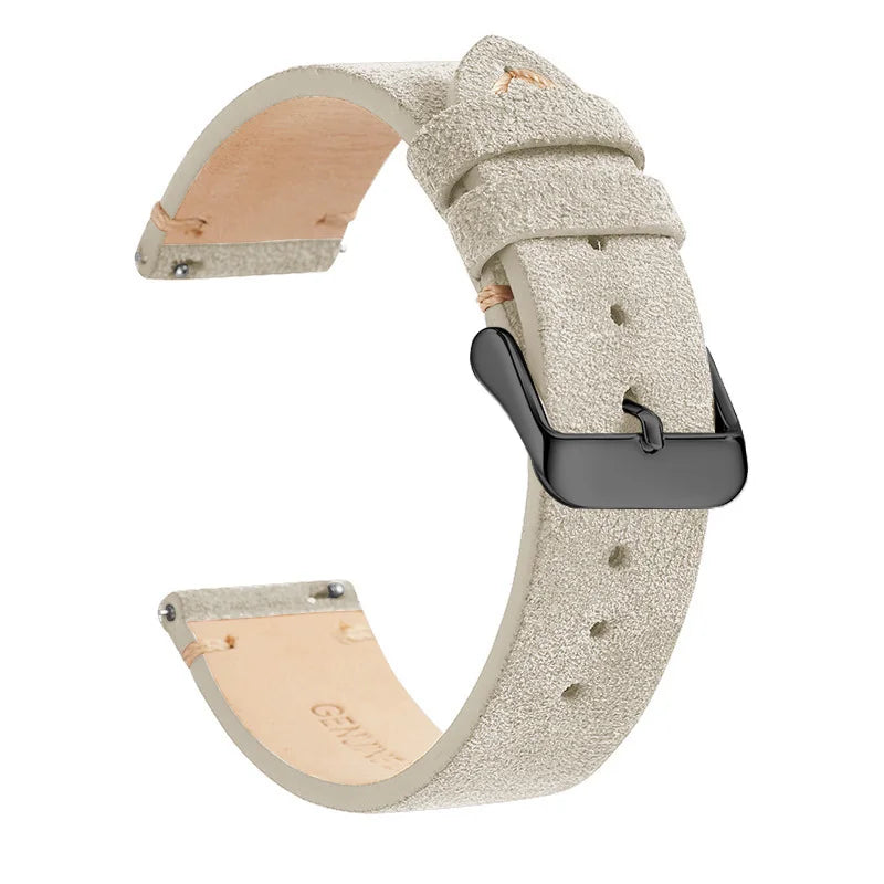 COROS Suede Leather Band with Buckle Color Options – Beige / Black Buckle