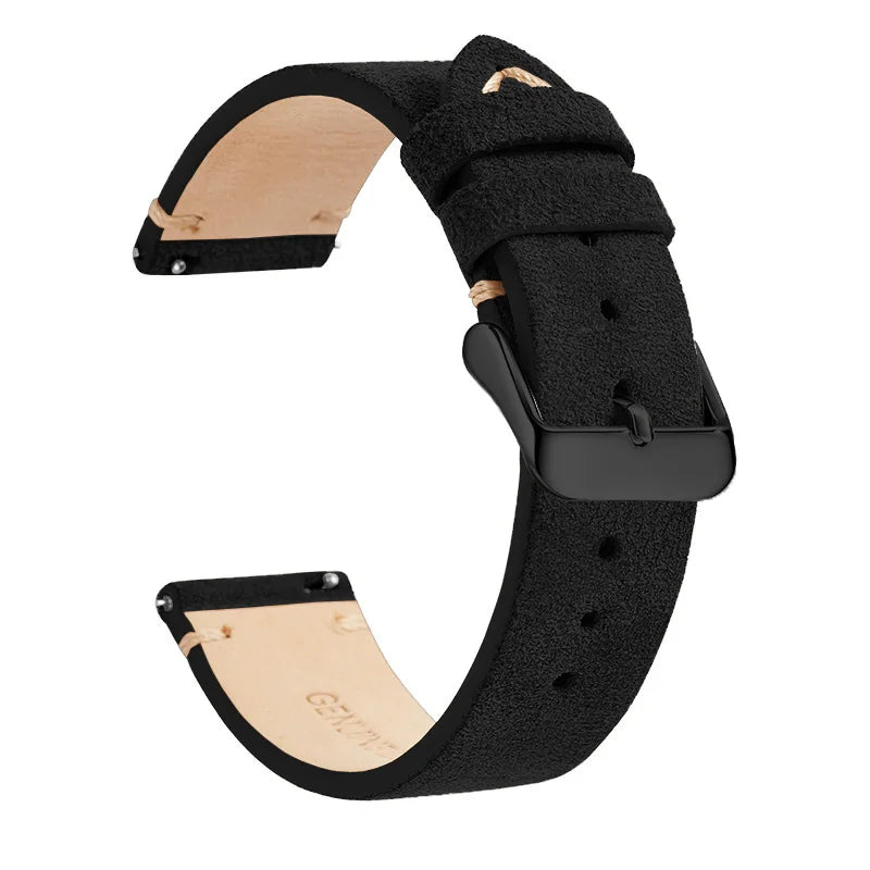 COROS Suede Leather Band with Buckle Color Options – Black / Black Buckle