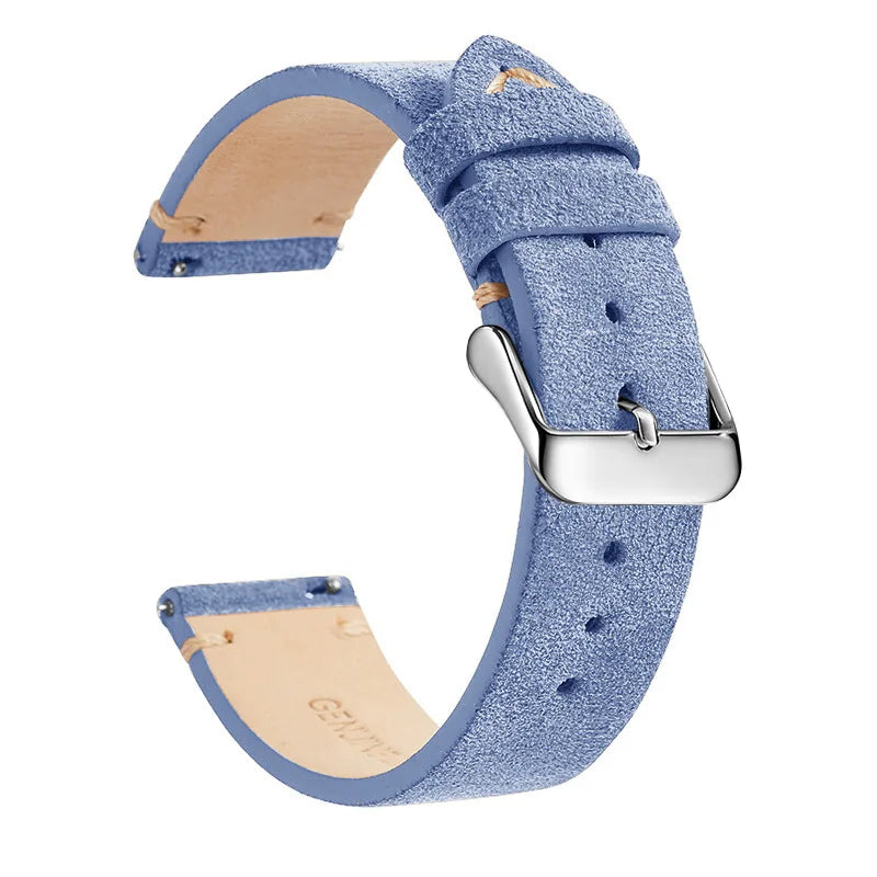COROS Suede Leather Band with Buckle Color Options – Denim Blue / Silver Buckle
