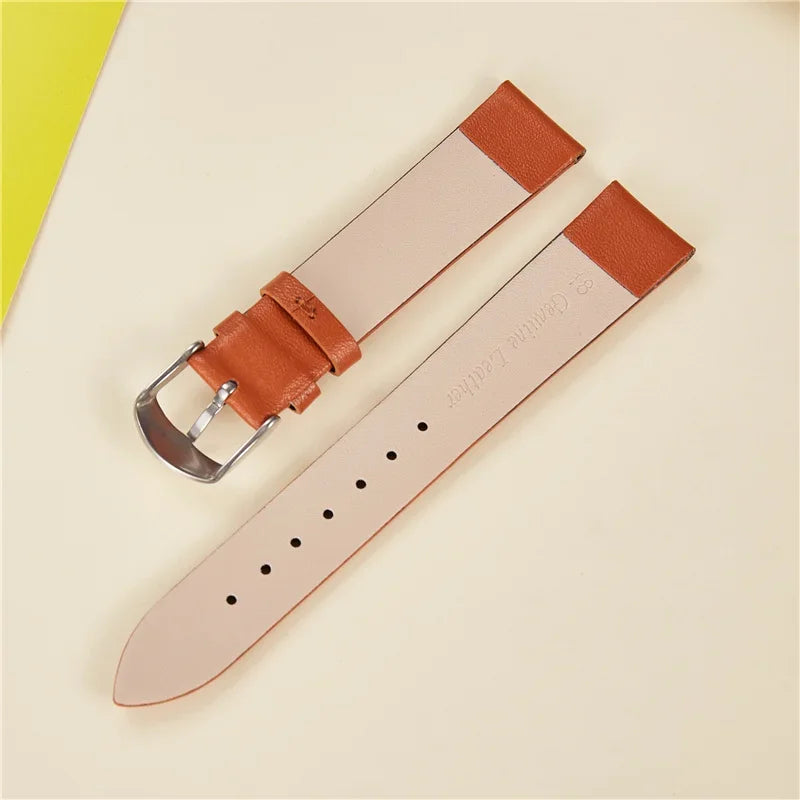 Orange leather band underside for COROS – BandsCo Straps