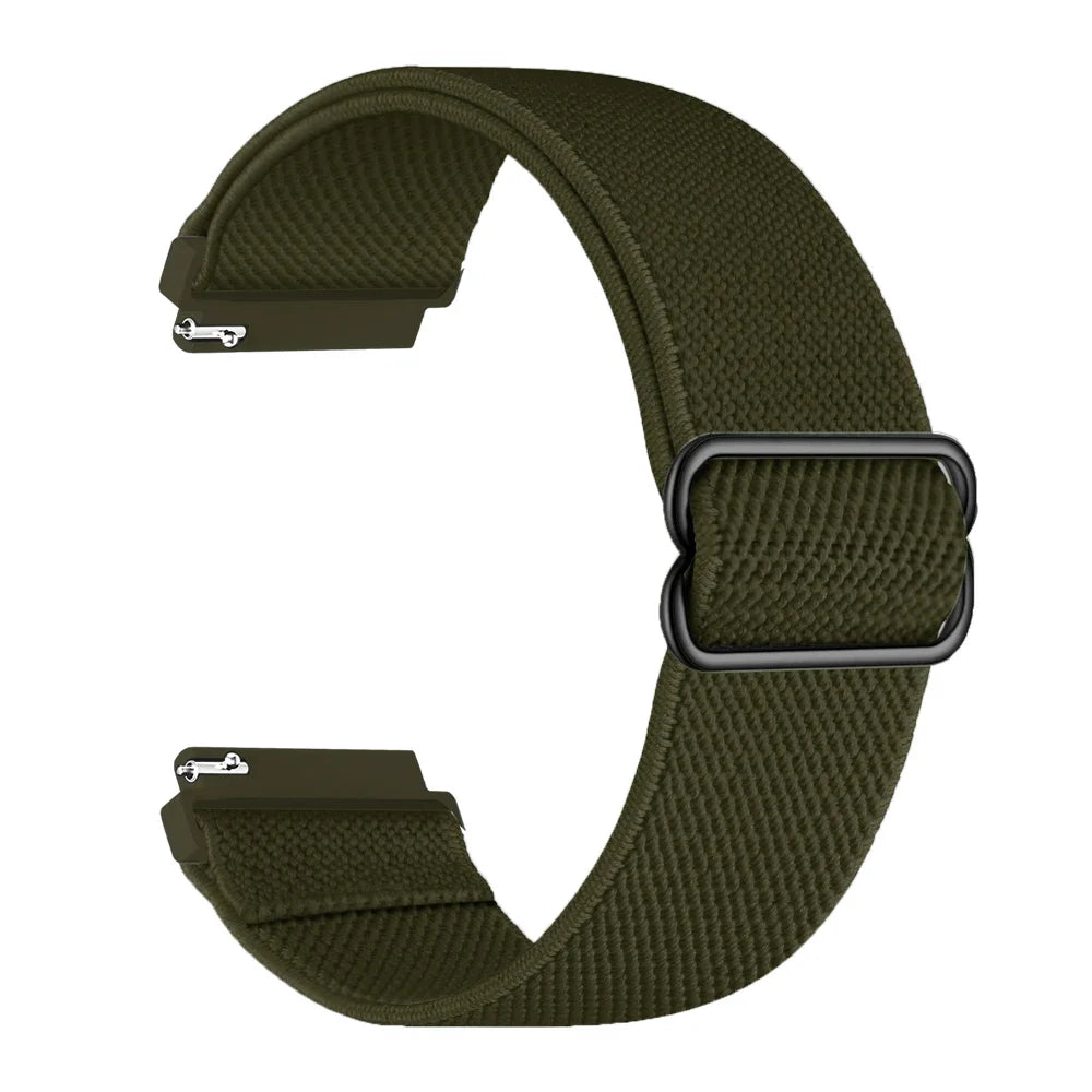 COROS Elastic Nylon Loop Band with Slider – Olive Green
