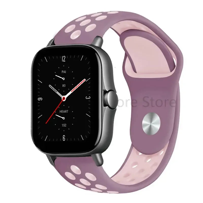COROS Perforated Two-Tone Silicone Sport Band – Purple / Light Pink