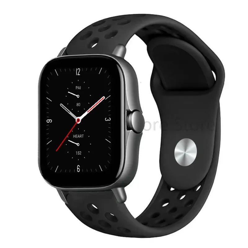 COROS Perforated Two-Tone Silicone Sport Band – Black