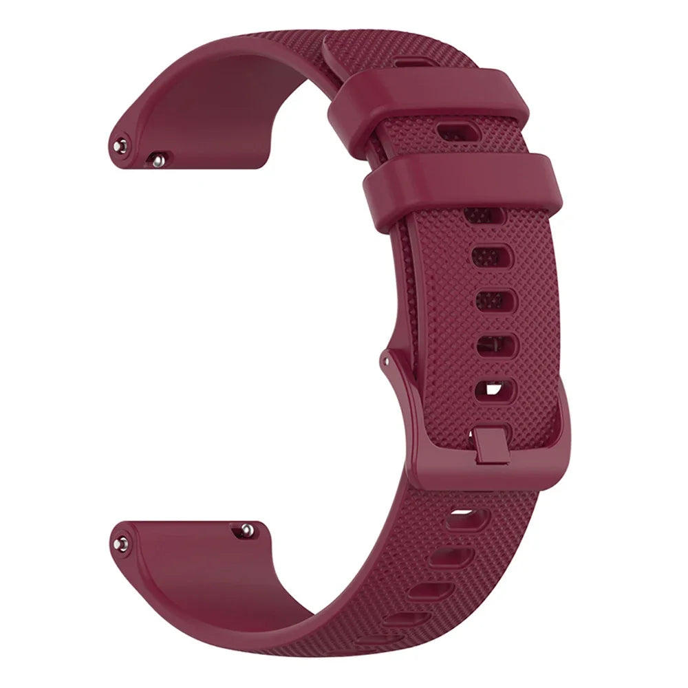 COROS Textured Silicone Band with Color and Buckle Options – Wine Red / Matching Buckle