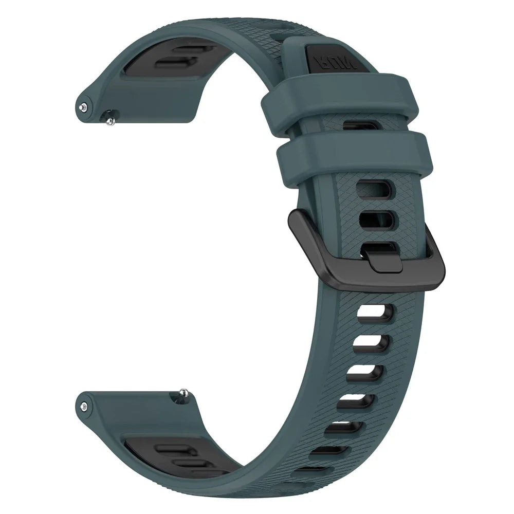 COROS Textured Silicone Band with Color and Buckle Options – Dark Teal / Black