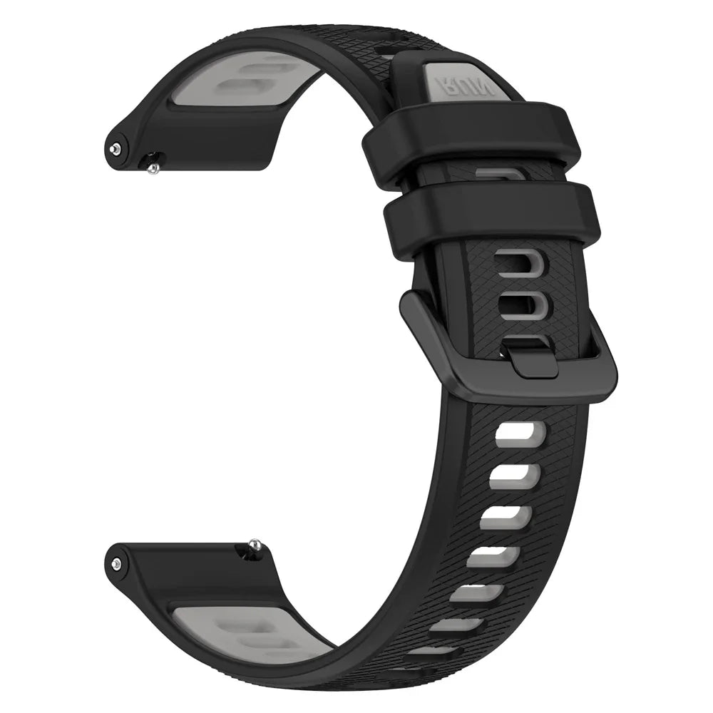 COROS Textured Silicone Band with Color and Buckle Options – Black / Gray