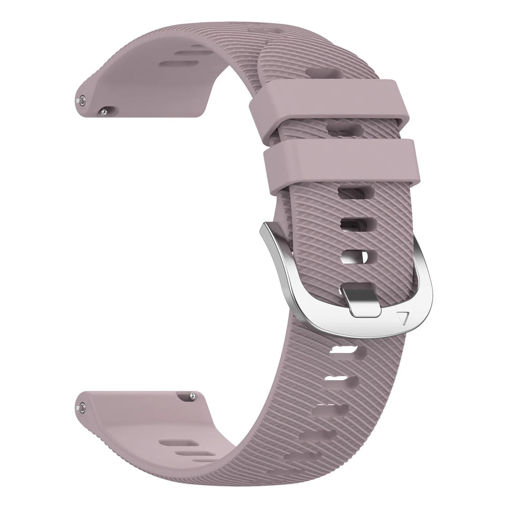 Dusty purple silicone band with silver buckle for COROS – BandsCo Straps