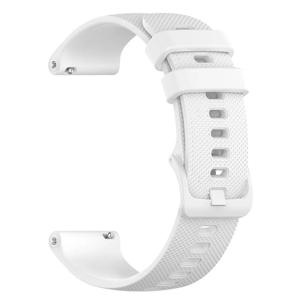 COROS Textured Silicone Band with Color and Buckle Options – White / Matching Buckle