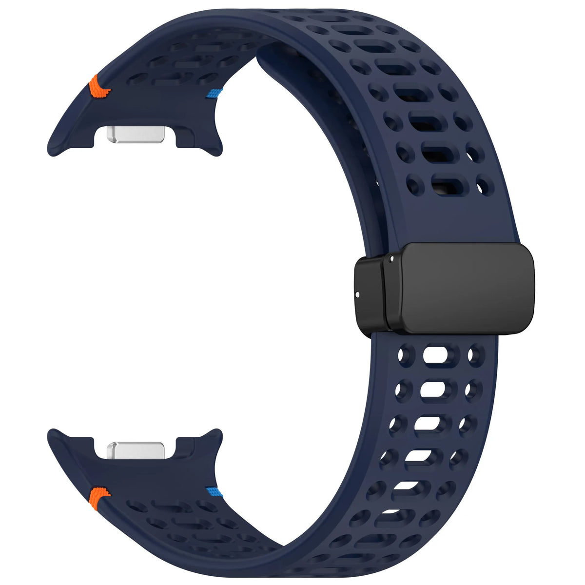 Galaxy Watch8, Watch8 Classic & Watch9 Perforated Silicone Band in Navy Blue