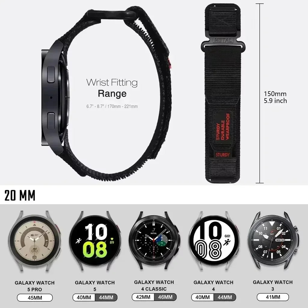 Supplier strap sizing and watch illustration for COROS – BandsCo Straps