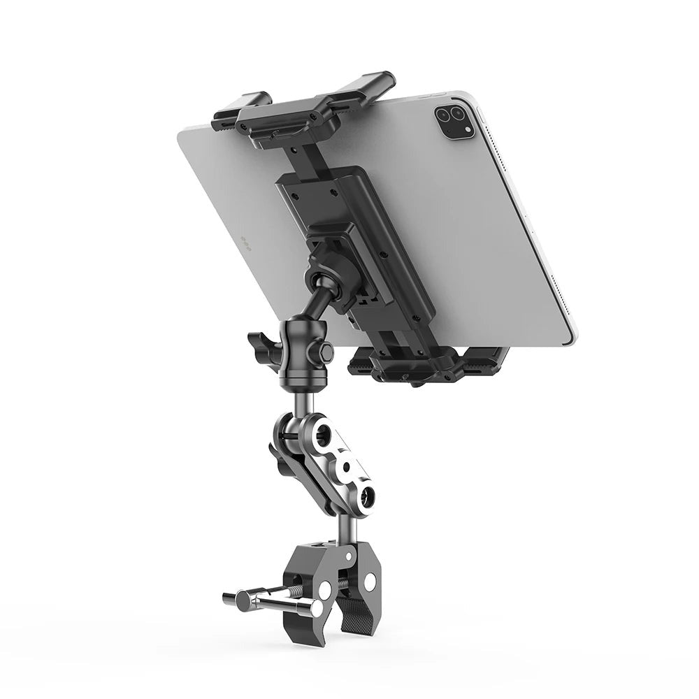Heavy-duty clamp phone and tablet mount for golf cart bars