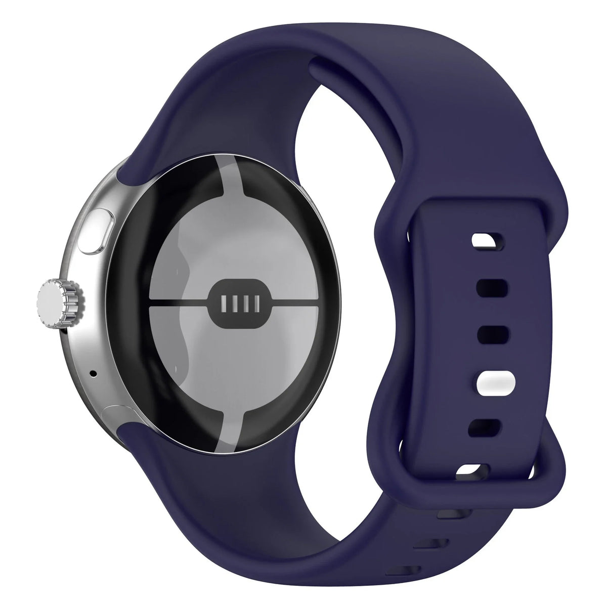 Smooth Silicone Google Pixel Watch Band - Solid Colors in Midnight Blue