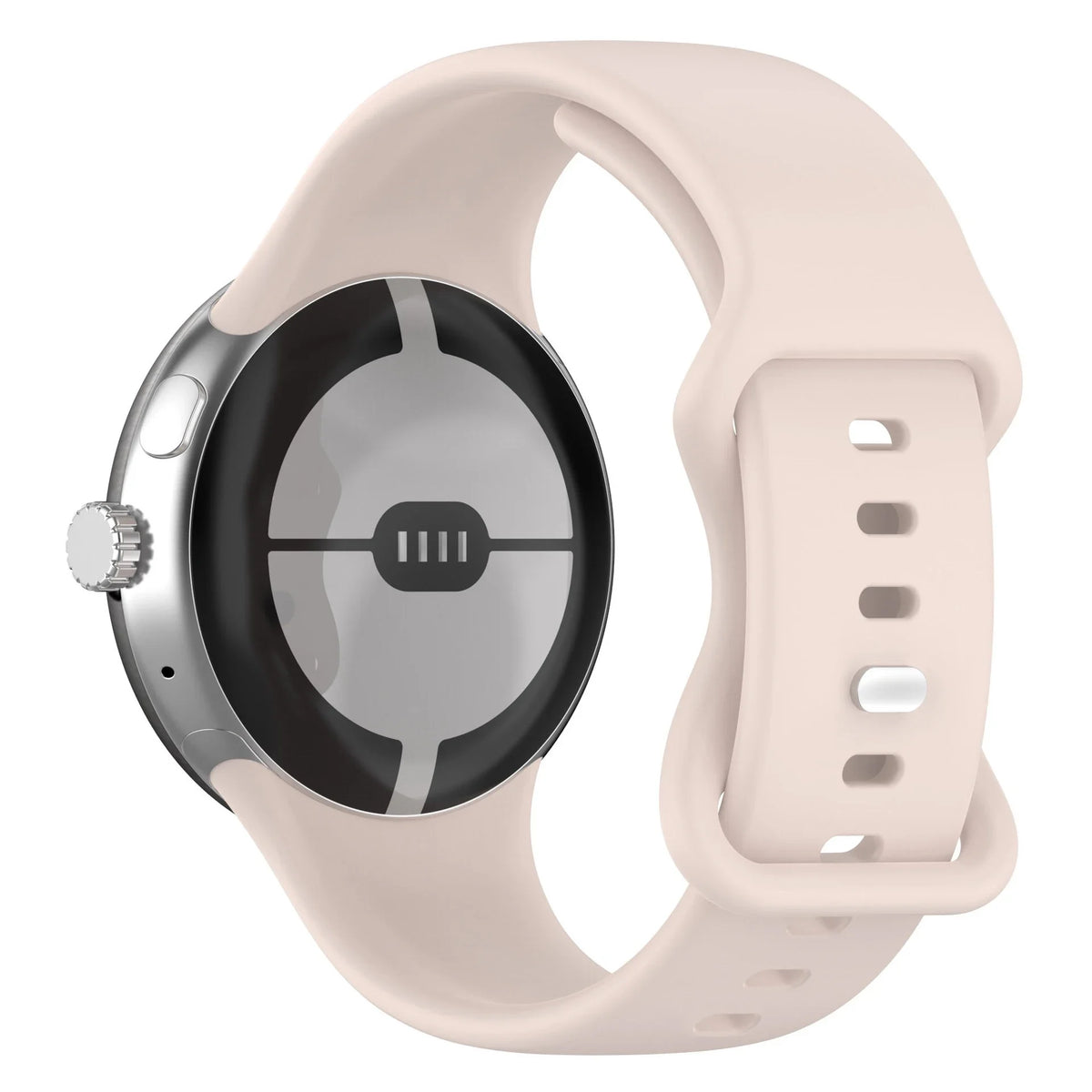 Smooth Silicone Google Pixel Watch Band - Solid Colors in Blush Pink