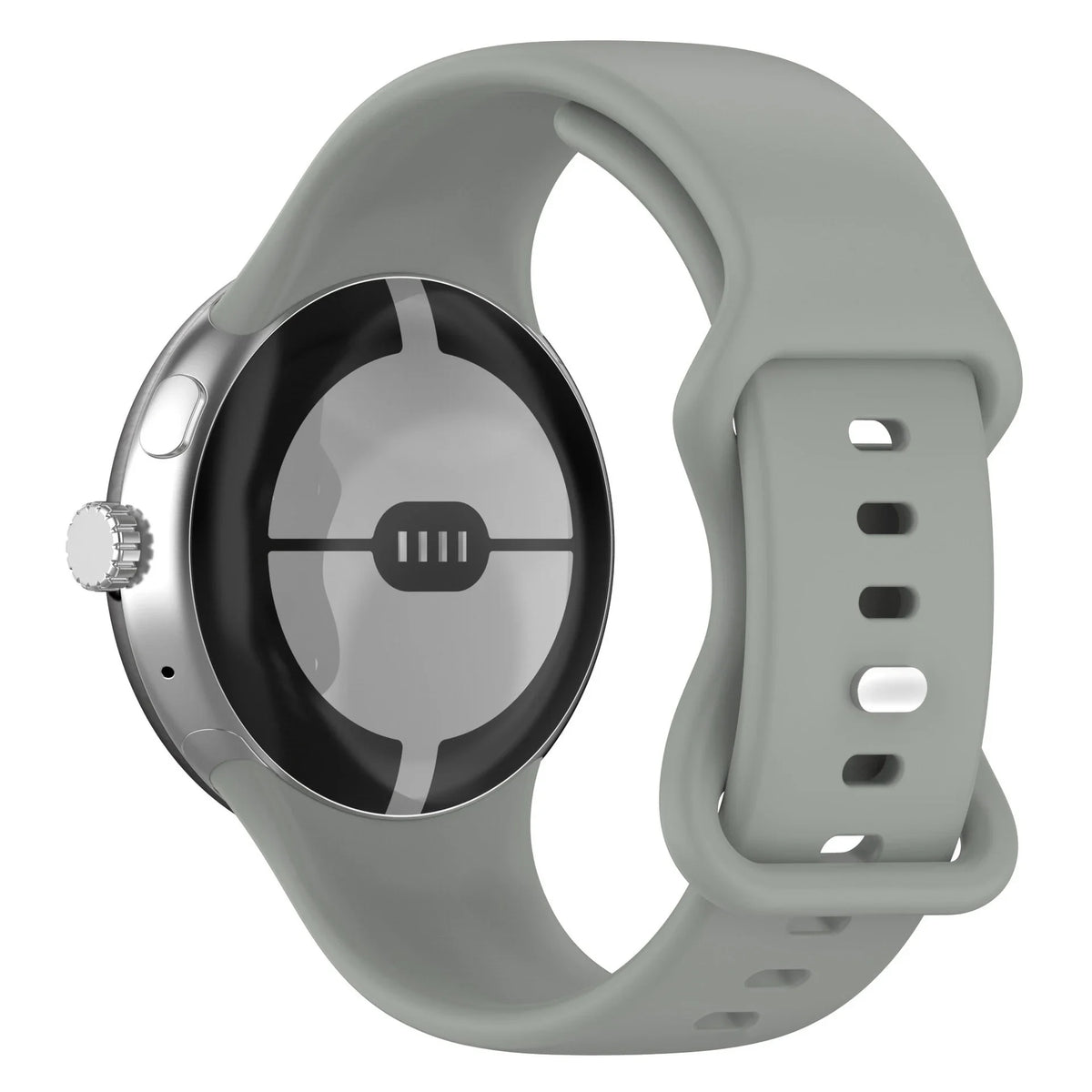 Smooth Silicone Google Pixel Watch Band - Solid Colors in Gray
