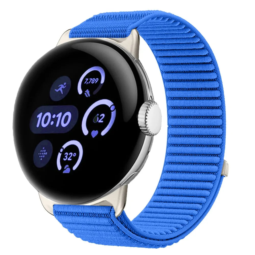 Ribbed Nylon Google Pixel Watch Loop in Royal Blue