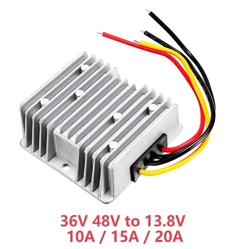 Heavy Duty 36V/48V to 12V Voltage Reducer for Golf Carts, 10A to 60A