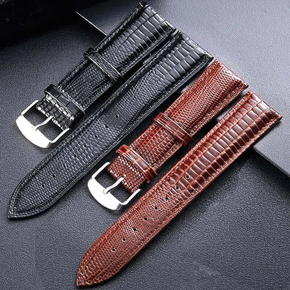 Black and brown embossed leather straps for compatible Huawei watches