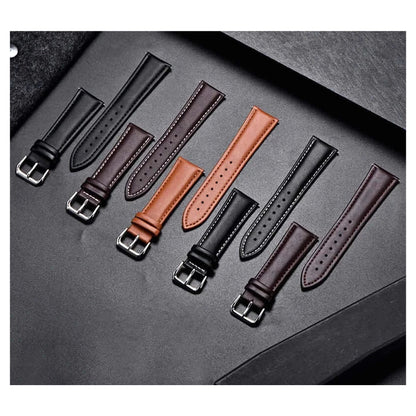 Classic leather straps with stitching options for compatible Huawei watches