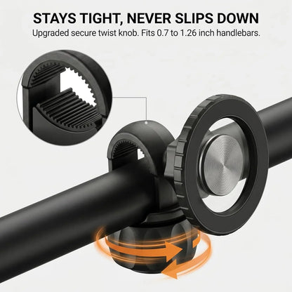 Magnetic Golf Push Cart Phone Holder, 360° Handlebar Mount