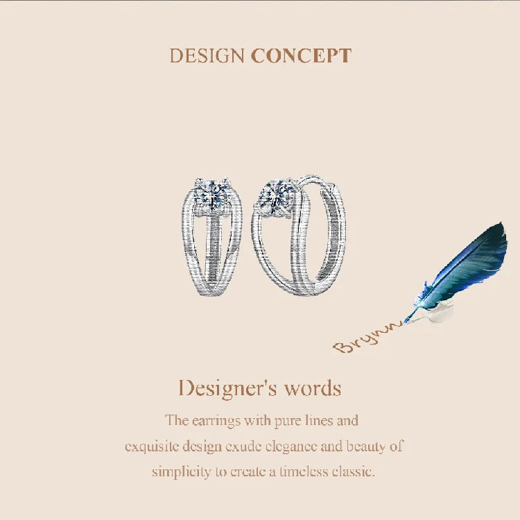 Double-Row Moissanite Huggie Hoop Earrings in Silver — Double-row design