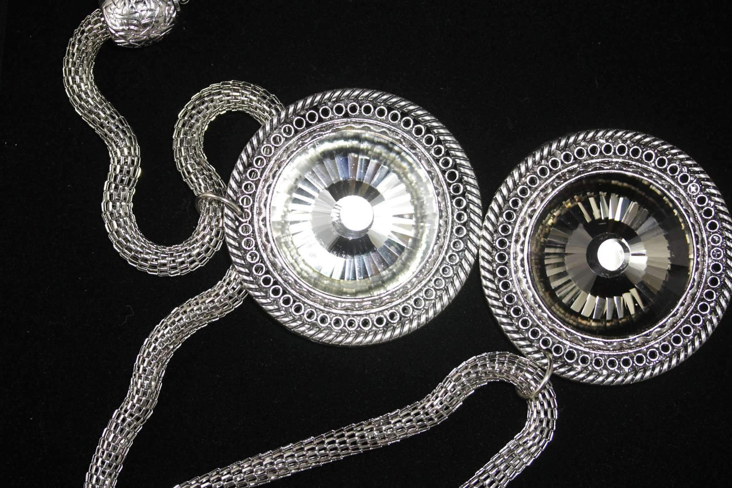 Queen Medallion Necklace Silver Statement Pendant Layered by Silver Hestia