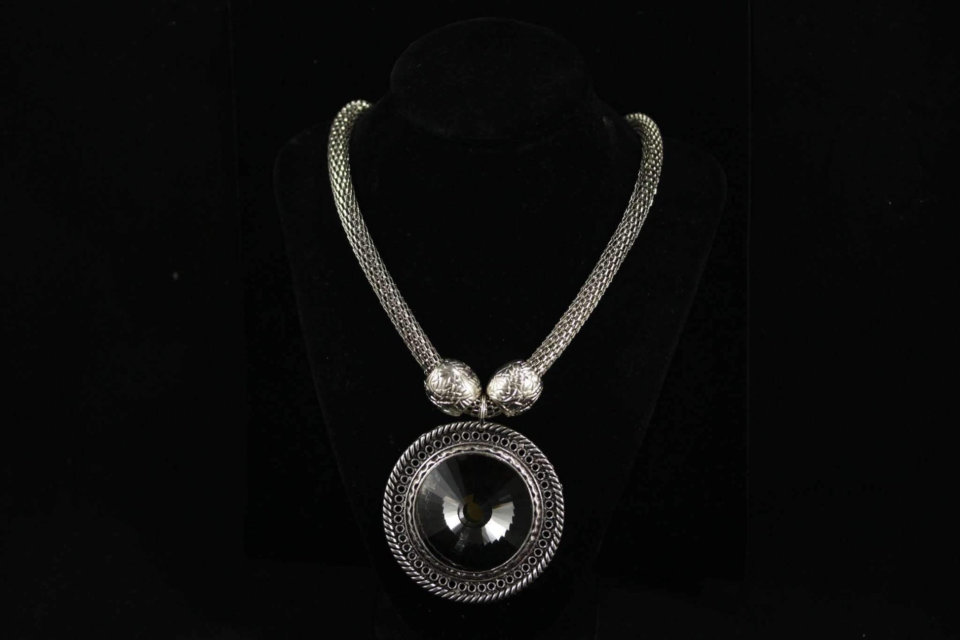 Queen Medallion Necklace Silver Statement Pendant Layered by Silver Hestia