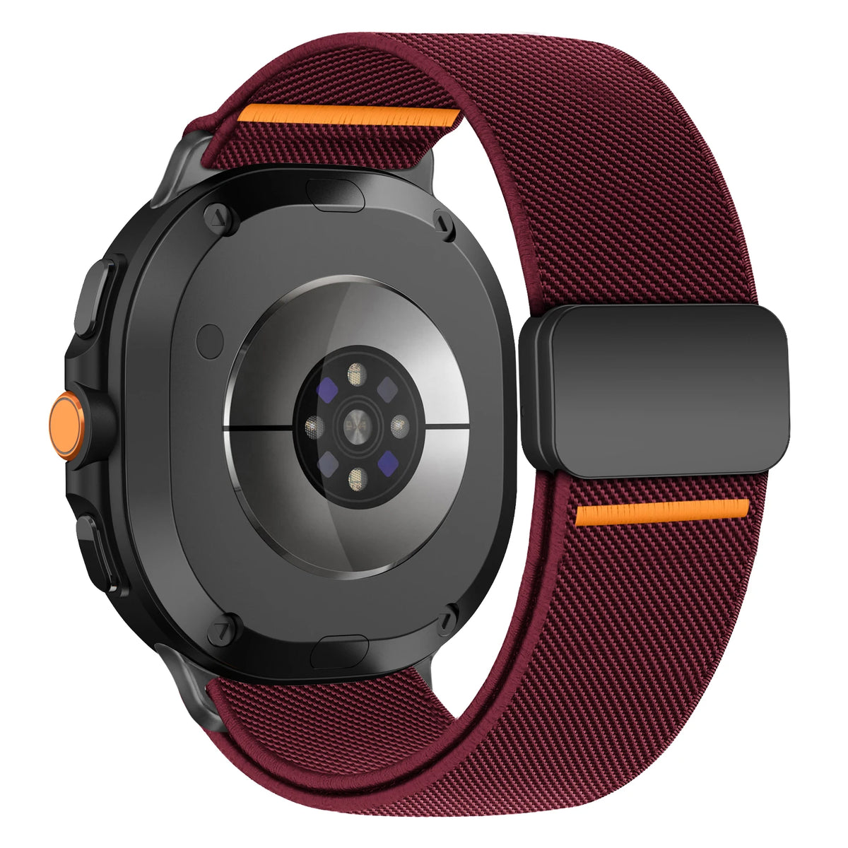 Galaxy Watch8, Watch8 Classic & Watch9 Nylon Accent Clasp Band in Burgundy