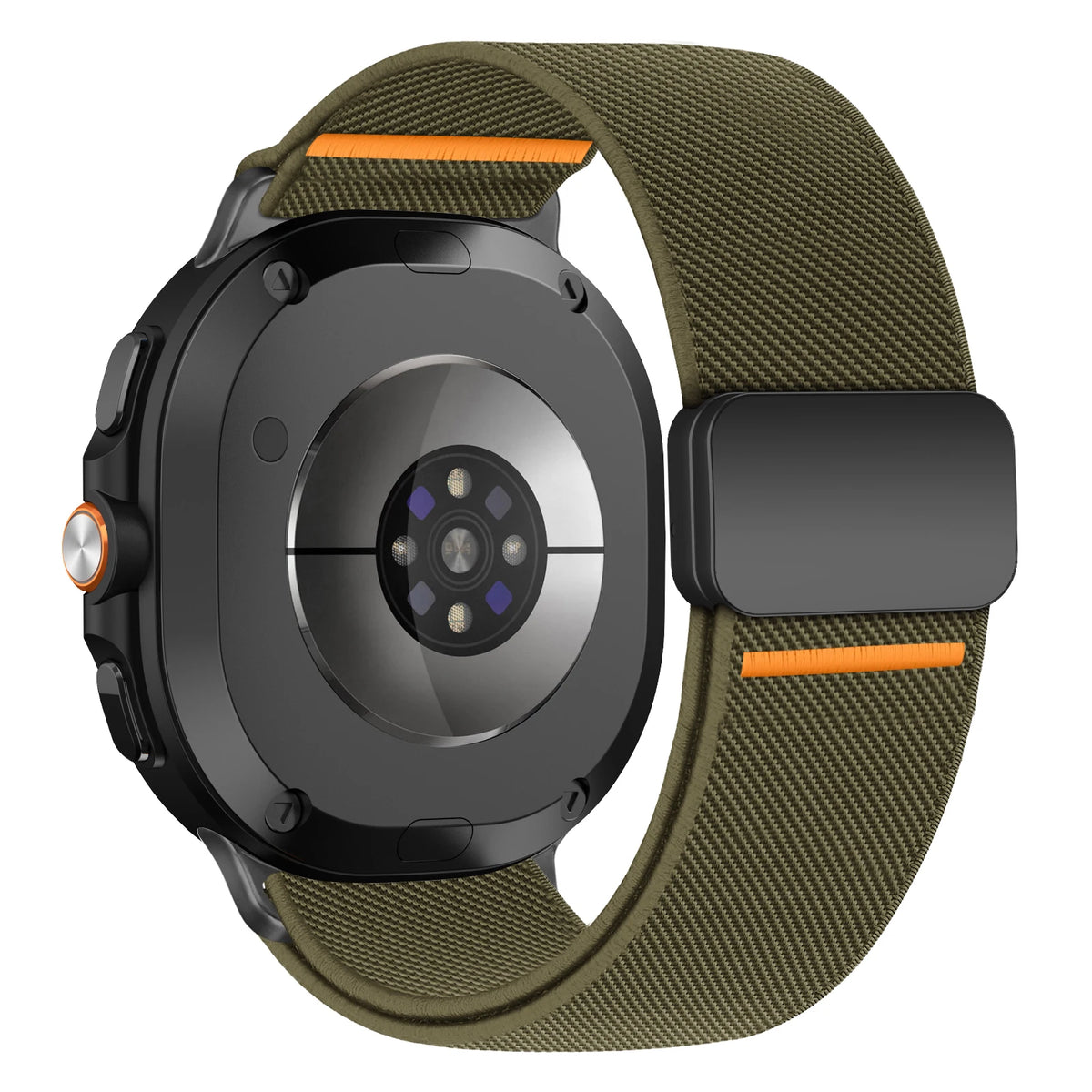Galaxy Watch8, Watch8 Classic & Watch9 Nylon Accent Clasp Band in Olive Green