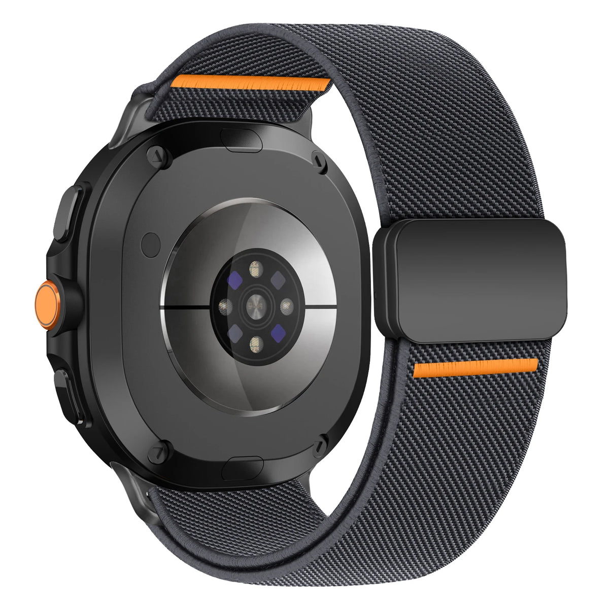 Galaxy Watch8, Watch8 Classic & Watch9 Nylon Accent Clasp Band in Dark Gray