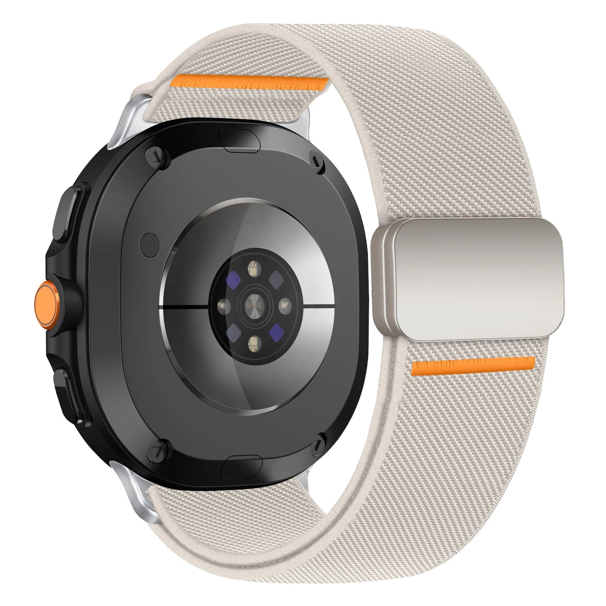 Galaxy Watch8, Watch8 Classic & Watch9 Nylon Accent Clasp Band in Starlight