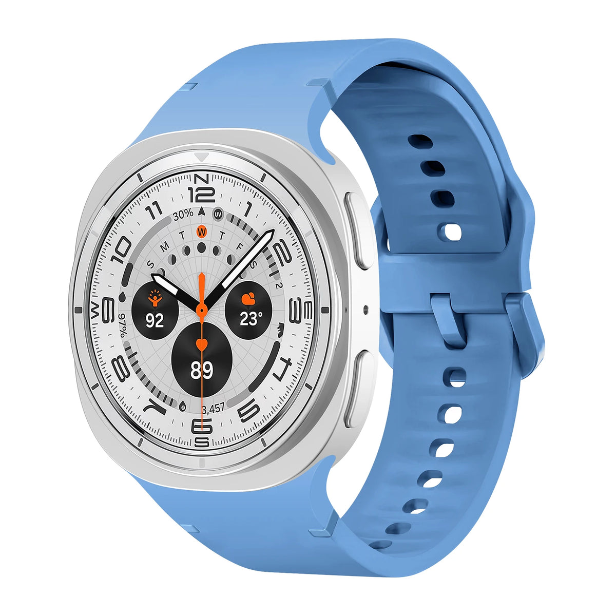 Smooth Silicone Everyday Band in Blue for Samsung Galaxy Watch8, Watch8 Classic and Watch9