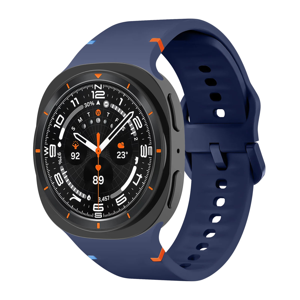 Smooth Silicone Everyday Band in Navy Blue for Samsung Galaxy Watch8, Watch8 Classic and Watch9