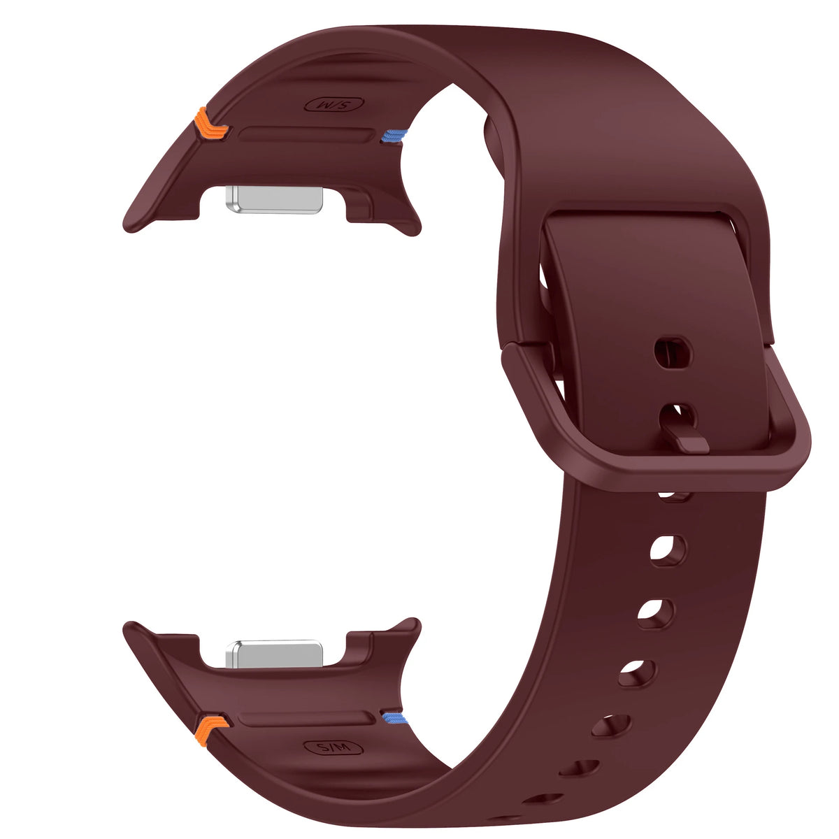 Classic Silicone Buckle Band in Wine Red for Samsung Galaxy Watch8, Watch8 Classic and Watch9