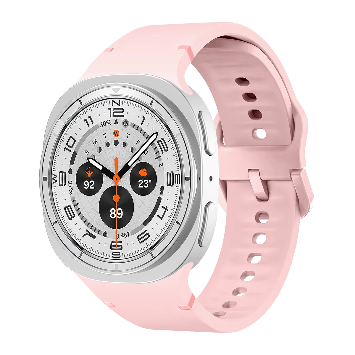 Smooth Silicone Everyday Band in Light Pink for Samsung Galaxy Watch8, Watch8 Classic and Watch9