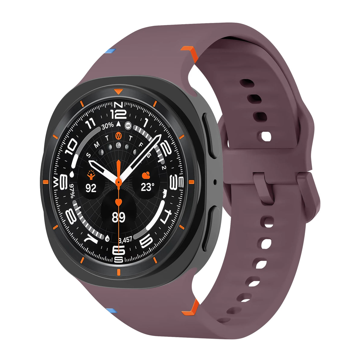 Smooth Silicone Everyday Band in Mauve for Samsung Galaxy Watch8, Watch8 Classic and Watch9
